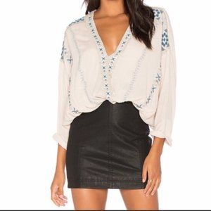 Free People Modern Femme Vegan Mini Skirt